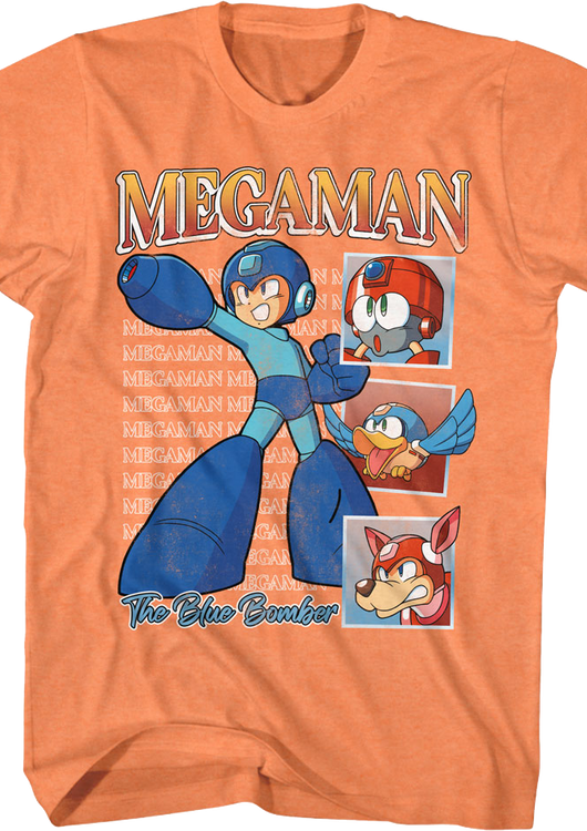 Blue Bomber Squares Mega Man T-Shirt - main product image