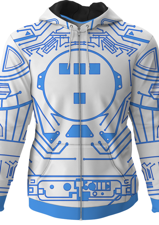 Blue Circuit Tron Costume Hoodie - main product image