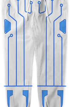 Blue Circuit Tron Costume Pants
