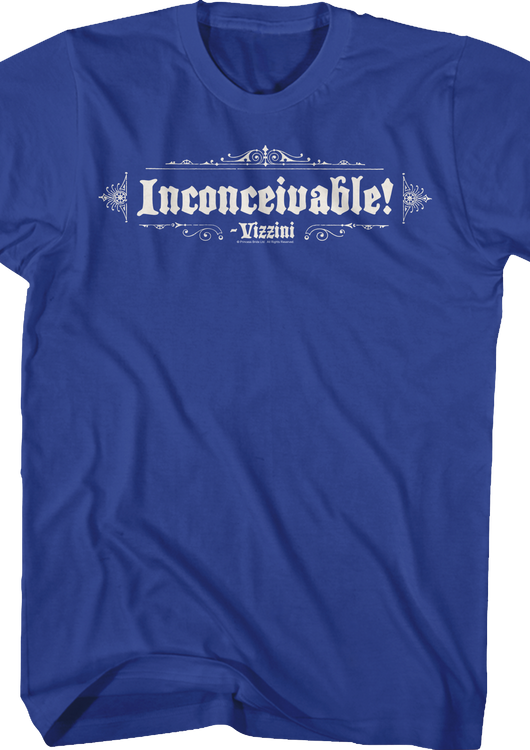 Blue Inconceivable Princess Bride T-Shirt - main product image