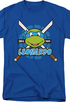 Blue Leonardo Since 1984 Teenage Mutant Ninja Turtles T-Shirt
