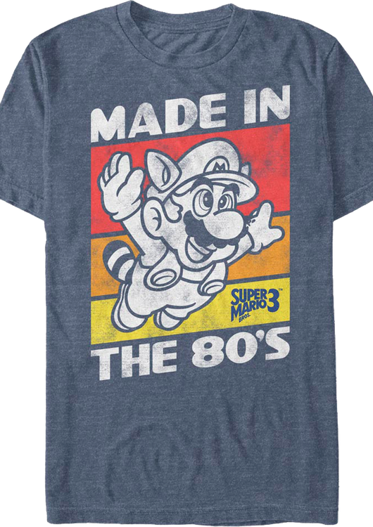 Blue Made In The 80's Super Mario Bros. 3 T-Shirt - main product image