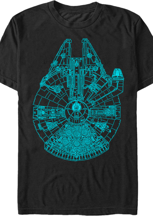 Blue Millennium Falcon Shirt - main product image