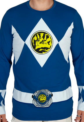 Blue Ranger Long Sleeve Costume Shirt