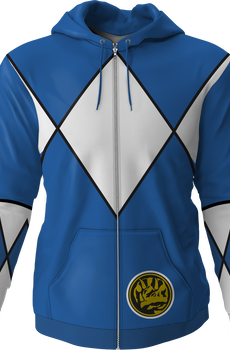 Blue Ranger Mighty Morphin Power Rangers Costume Hoodie