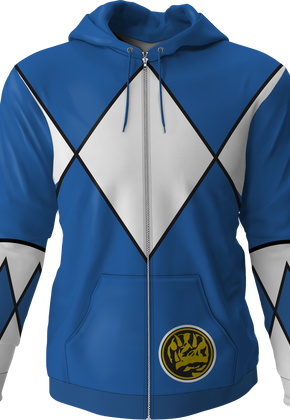 Blue Ranger Mighty Morphin Power Rangers Costume Hoodie