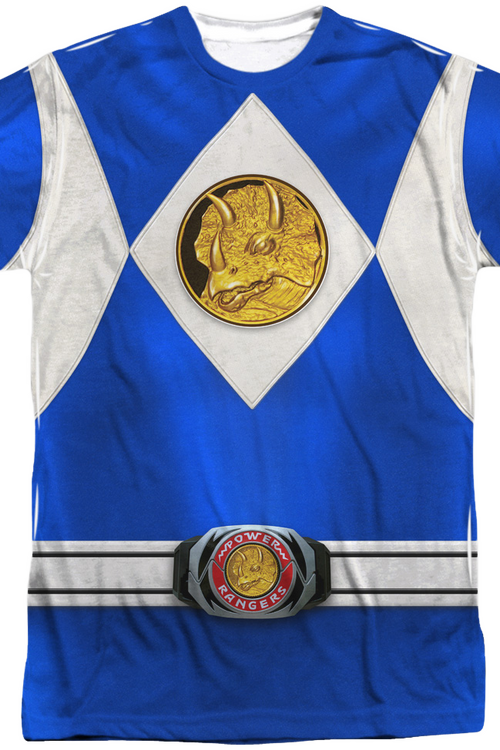 Blue Ranger Sublimation Costume Shirtmain product image