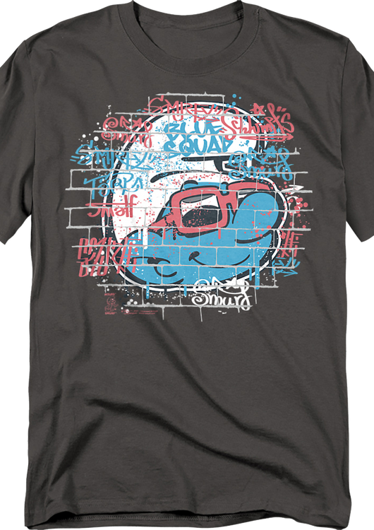 Blue Squad Graffiti Smurfs T-Shirt - main product image