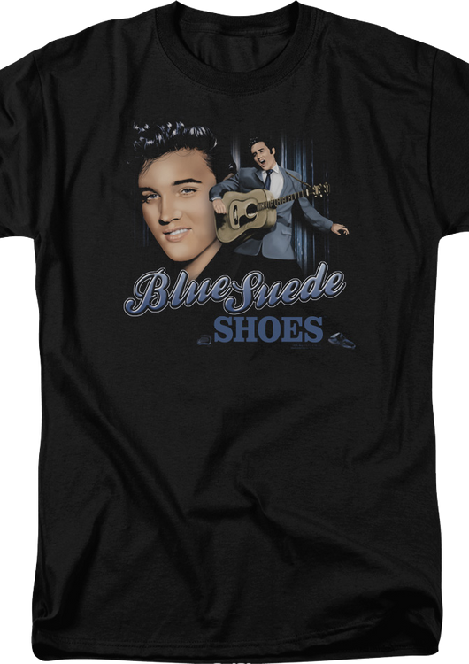 Blue Suede Shoes Collage Elvis Presley T-Shirt - main product image