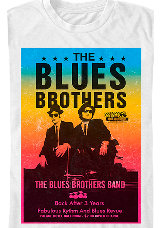 White Blues Brothers Poster T-Shirt - main product image