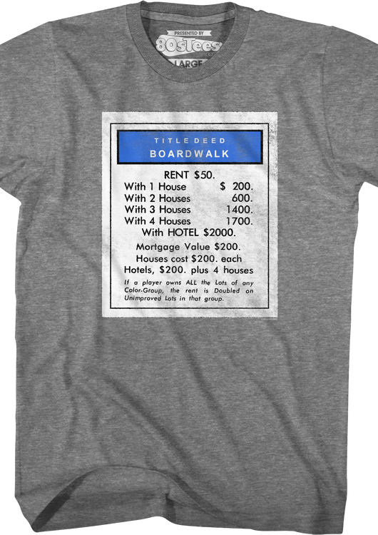 Boardwalk Monopoly T-Shirt - main product image