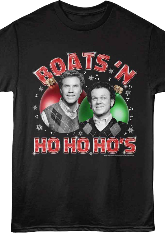 Boats 'N Ho Ho Ho's Christmas Ornaments Step Brothers T-Shirt - main product image