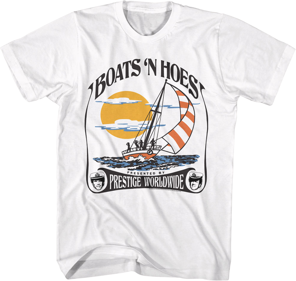 Boats N Hoes Step Brothers Will Ferrell SNL ANCHOR Movie Men's Tee