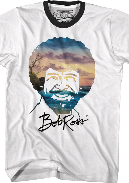 Bob Ross Sunset Ringer Shirt - main product image