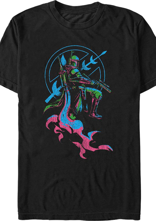 Boba Fett Flames Star Wars T-Shirt - main product image