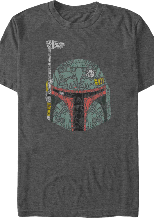 Boba Fett Helmet Collage Star Wars T-Shirt - main product image