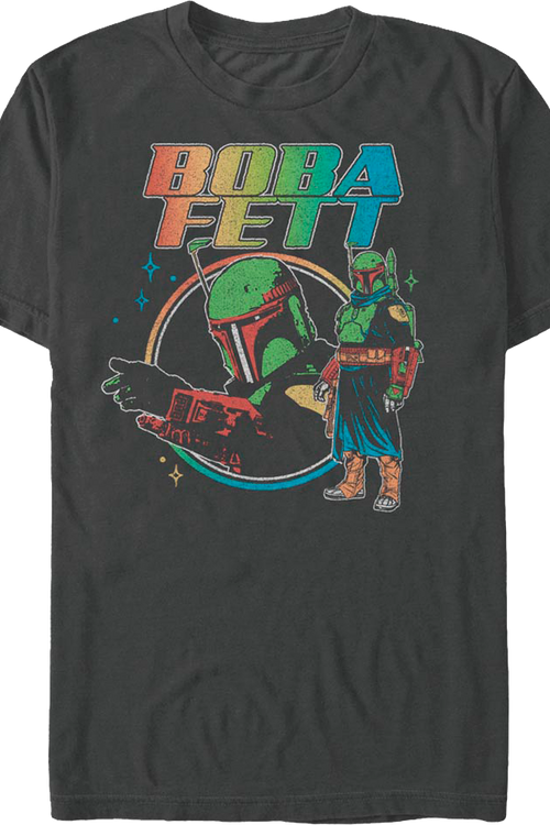 Boba Fett Retro Circle Star Wars T-Shirtmain product image