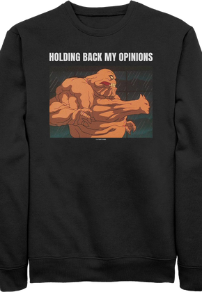 Batman Holding Back My Opinions DC Comics Sweatshirt