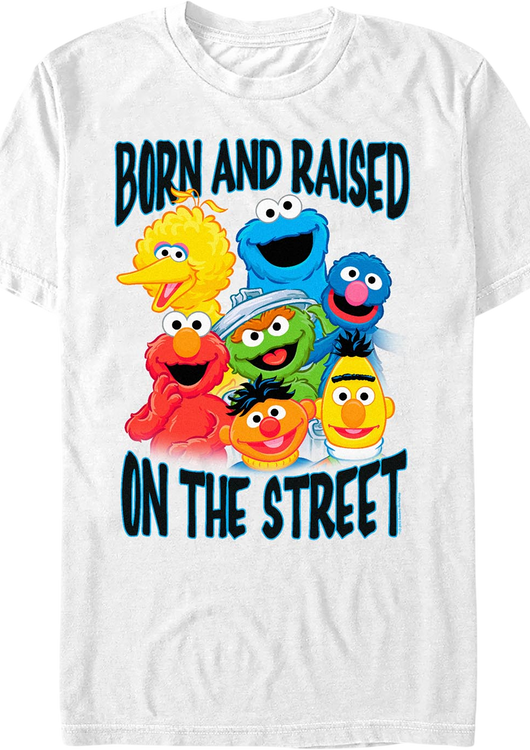 Born And Raised On The Street Sesame Street T-Shirt - main product image