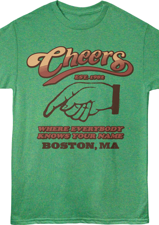 Boston Where Everybody Knows Your Name Cheers T-Shirt - main product image