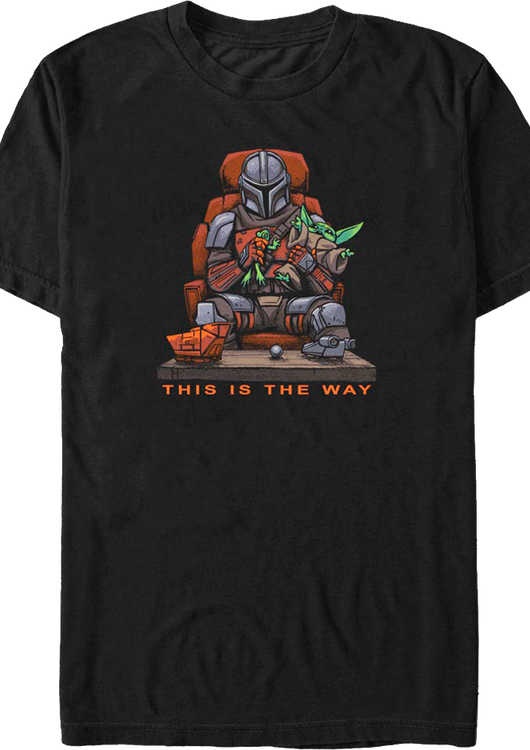 Bounty Hunter and Child The Way The Mandalorian Star Wars T-Shirt - main product image