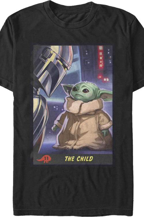 Bounty Hunter and Child Trading Card The Mandalorian Star Wars T-Shirtmain product image