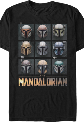 Bounty Hunter Helmets Star Wars The Mandalorian T-Shirt