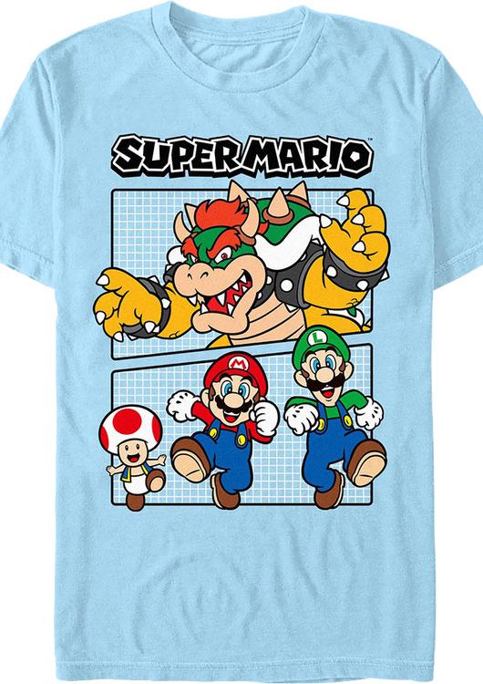 Bowser Chase Super Mario Bros. Nintendo T-Shirt - main product image