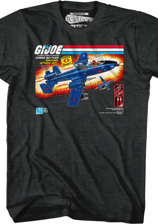 Box Art Cobra Rattler GI Joe T-Shirt - main product image
