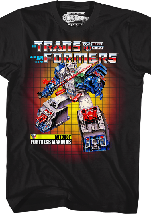 Box Art Fortress Maximus Transformers T-Shirt - main product image