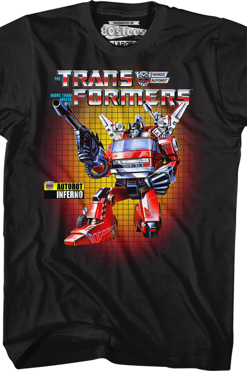 Box Art Inferno Transformers T-Shirt - main product image