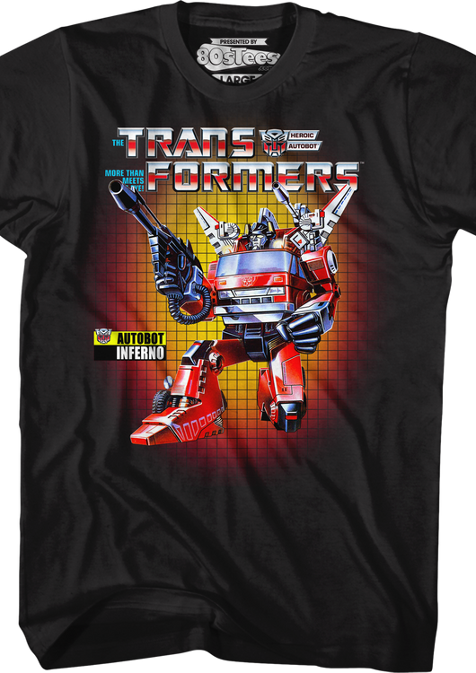 Box Art Inferno Transformers T-Shirt - main product image