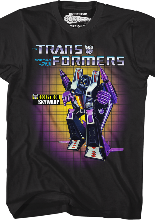 Box Art Skywarp Transformers T-Shirt - main product image