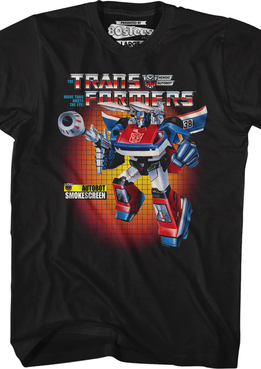 Box Art Smokescreen Transformers T-Shirt - main product image