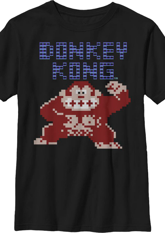 Boys Youth 8-Bit Donkey Kong Nintendo Shirt - main product image