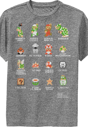 Boys Youth Cast of Super Mario Bros. Shirt