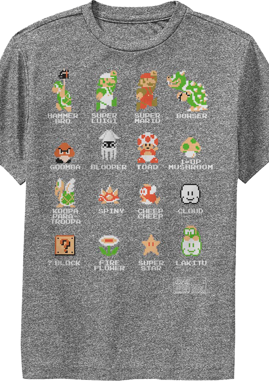 Boys Youth Cast of Super Mario Bros. Shirt - main product image