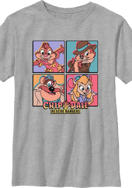 Boys Youth Character Squares Chip 'n Dale Rescue Rangers Shirt - main product image