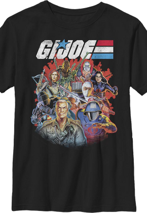 Boys Youth Characters Collage GI Joe Shirt