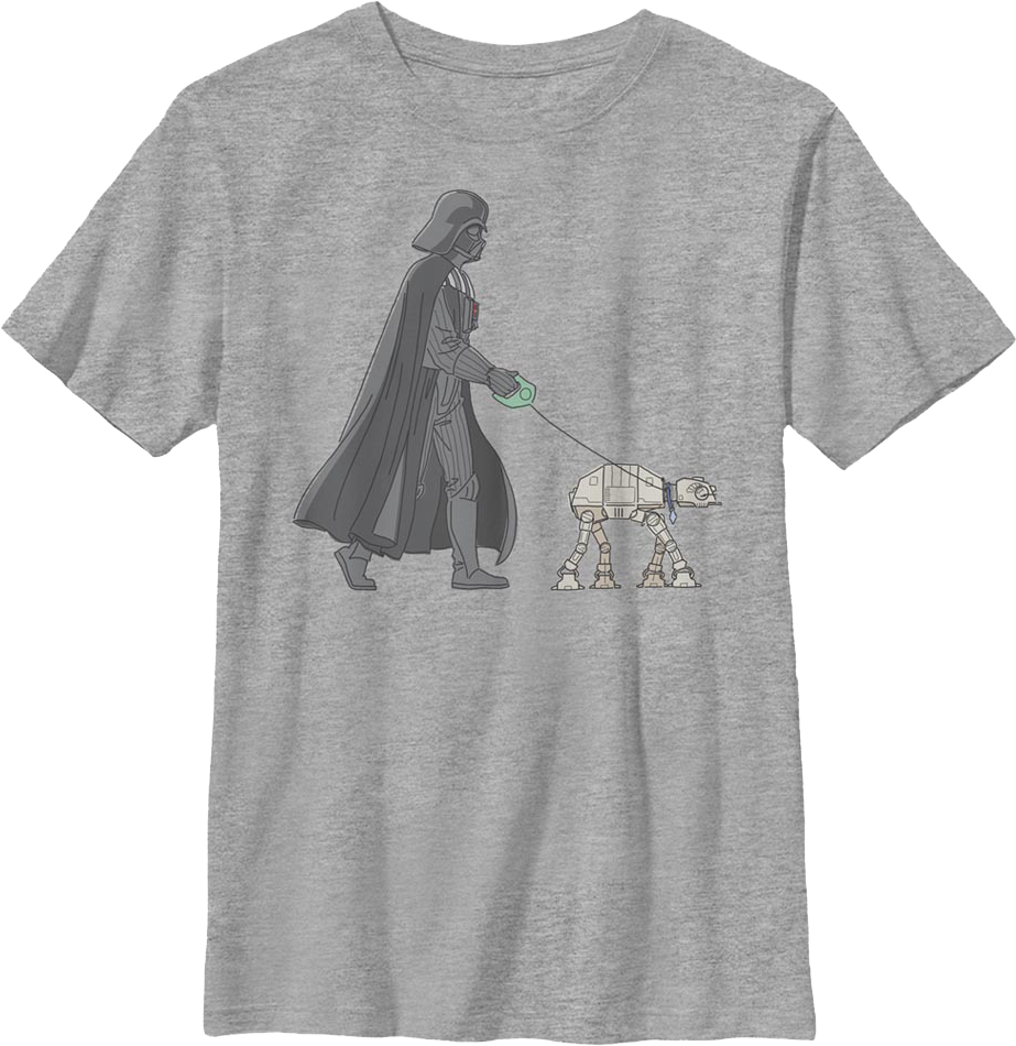Boys Youth Darth Vader AT-AT Walker Star Wars Shirt