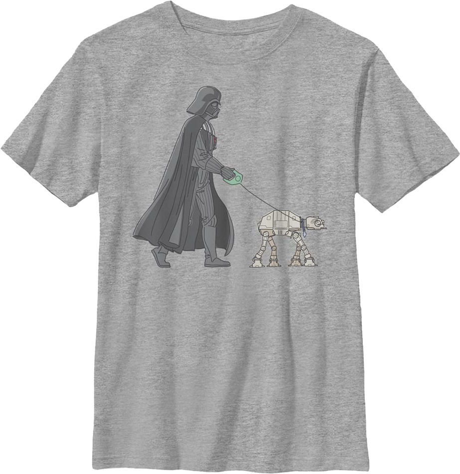 Camiseta Star Wars Darth Vader AT-AT Walker - Manga Raglan, Licencia Oficial, Diseño épico