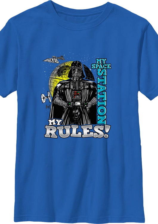 Boys Youth Darth Vader My Space Station My Rules Star Wars Shirt - main product image