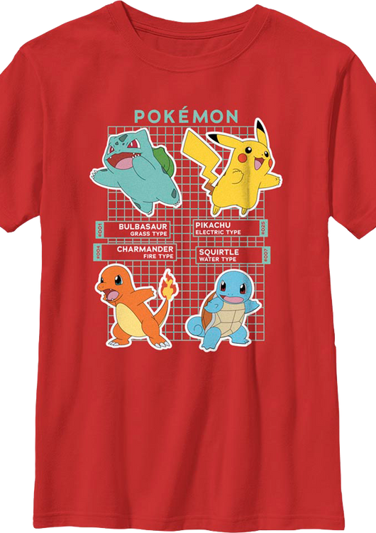 Boys Youth Gradient Grid Pokemon Shirt - main product image