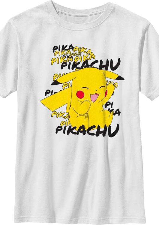 Boys Youth Happy Pikachu Pokemon Shirt - main product image