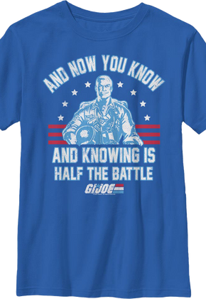 Boys Youth Knowing Is Half The Battle GI Joe Shirt
