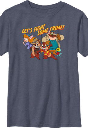 Boys Youth Let's Fight Some Crime Chip 'n Dale Rescue Rangers Shirt
