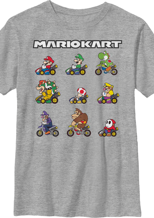 Boys Youth Mario Kart Characters Nintendo Shirt - main product image