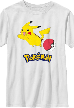 Boys Youth Pikachu Bouncing Pokemon Shirt