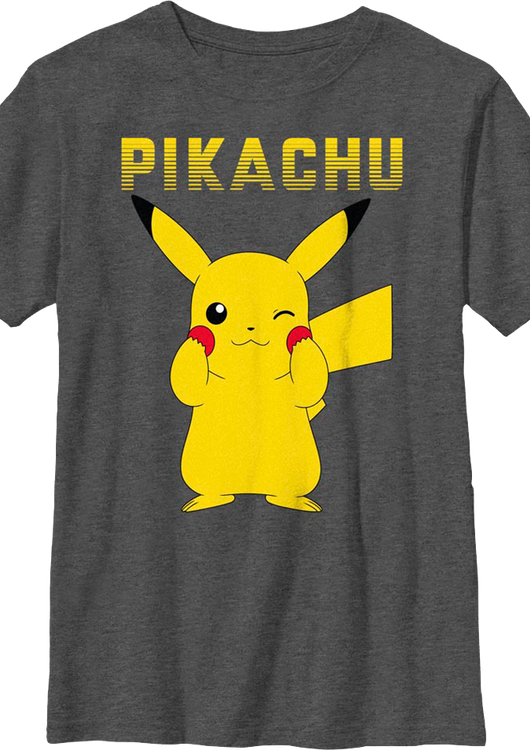 Boys Youth Pikachu Cheeks Pokemon Shirt - main product image
