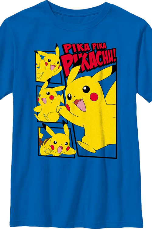Boys Youth Pikachu Collage Pokemon Shirtmain product image